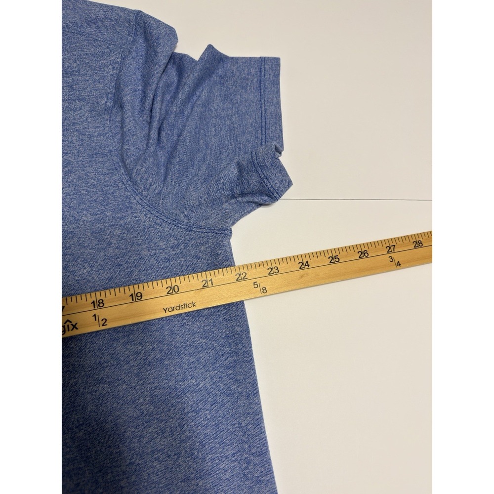 Lululemon Men's Evolution Polo Shirt Pique Performance Sz XL Blue Stretch Button - Picture 6 of 8
